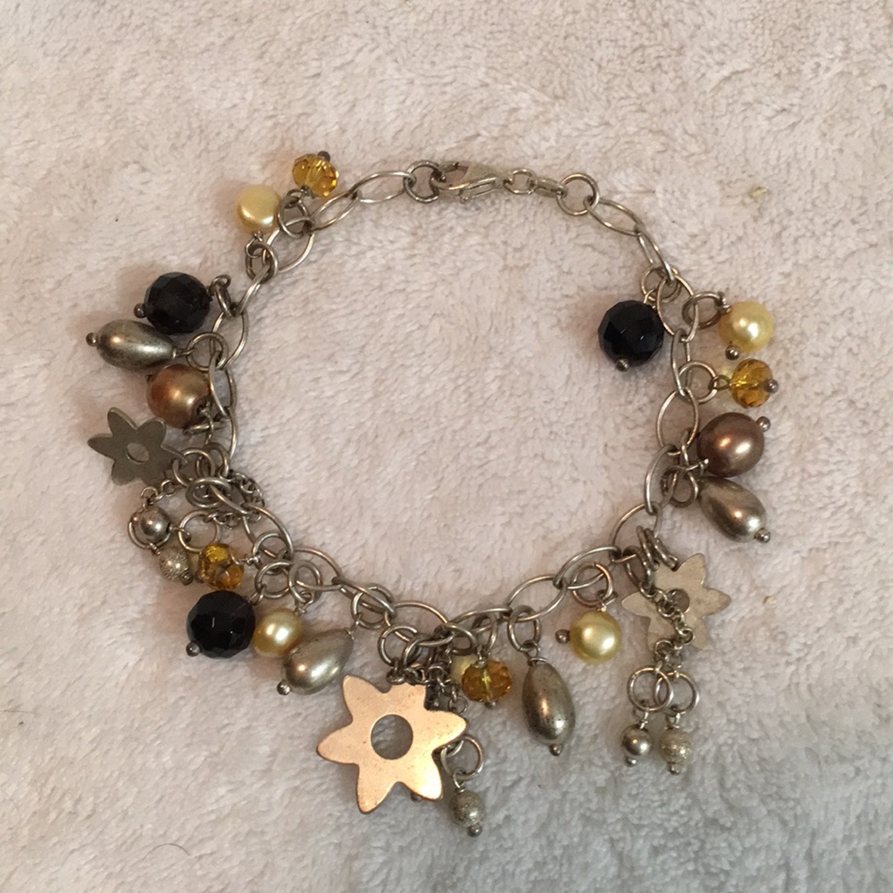 Sterling silver charm bracelet